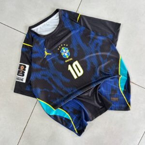 Brazil Neymar Jr #10 2026/27 Black & Blue Football Jersey